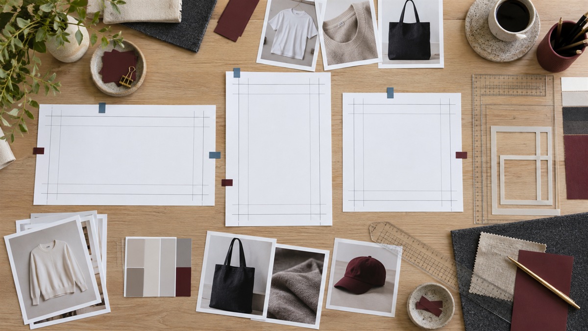 Planificación de maquetas y fotos de producto para distintos formatos